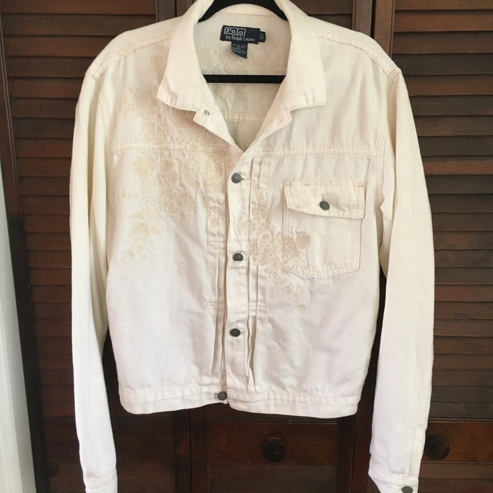 Polo by Ralph Lauren White Detailed Denim Jacket